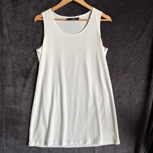 Attitudes by Renee Womens Basic Coastal Tank Dress Size S Neutral Resort Beachy